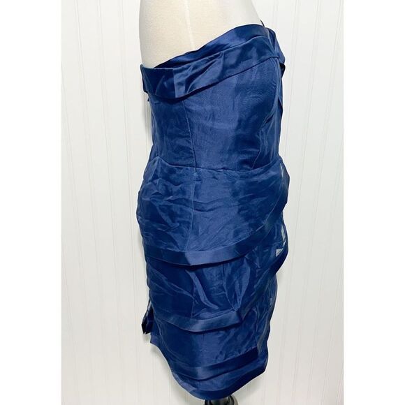 Fouy/Chov Couture New York Sweetheart Neck Mini Formal Cocktail‎ Dress Blue 8 - Picture 13 of 14